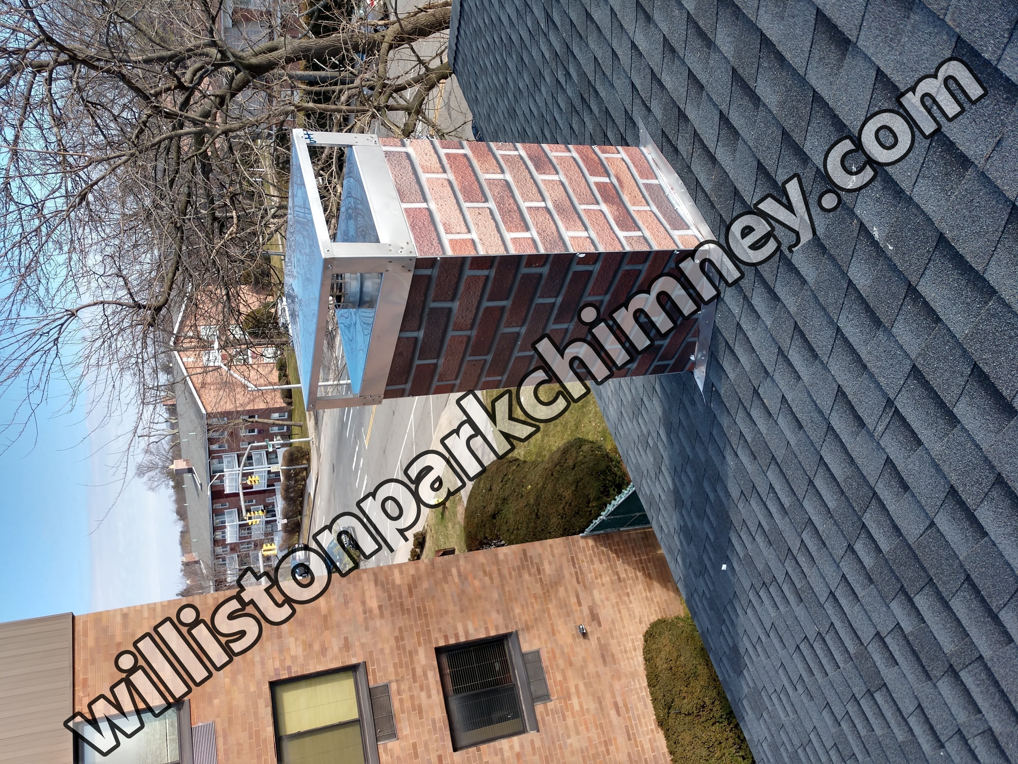 New elastomeric sealant applied to chimney crown in Williston Park, NY