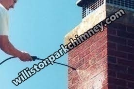 Carbon monoxide safety inspection on gas chimney in Williston Park, New York