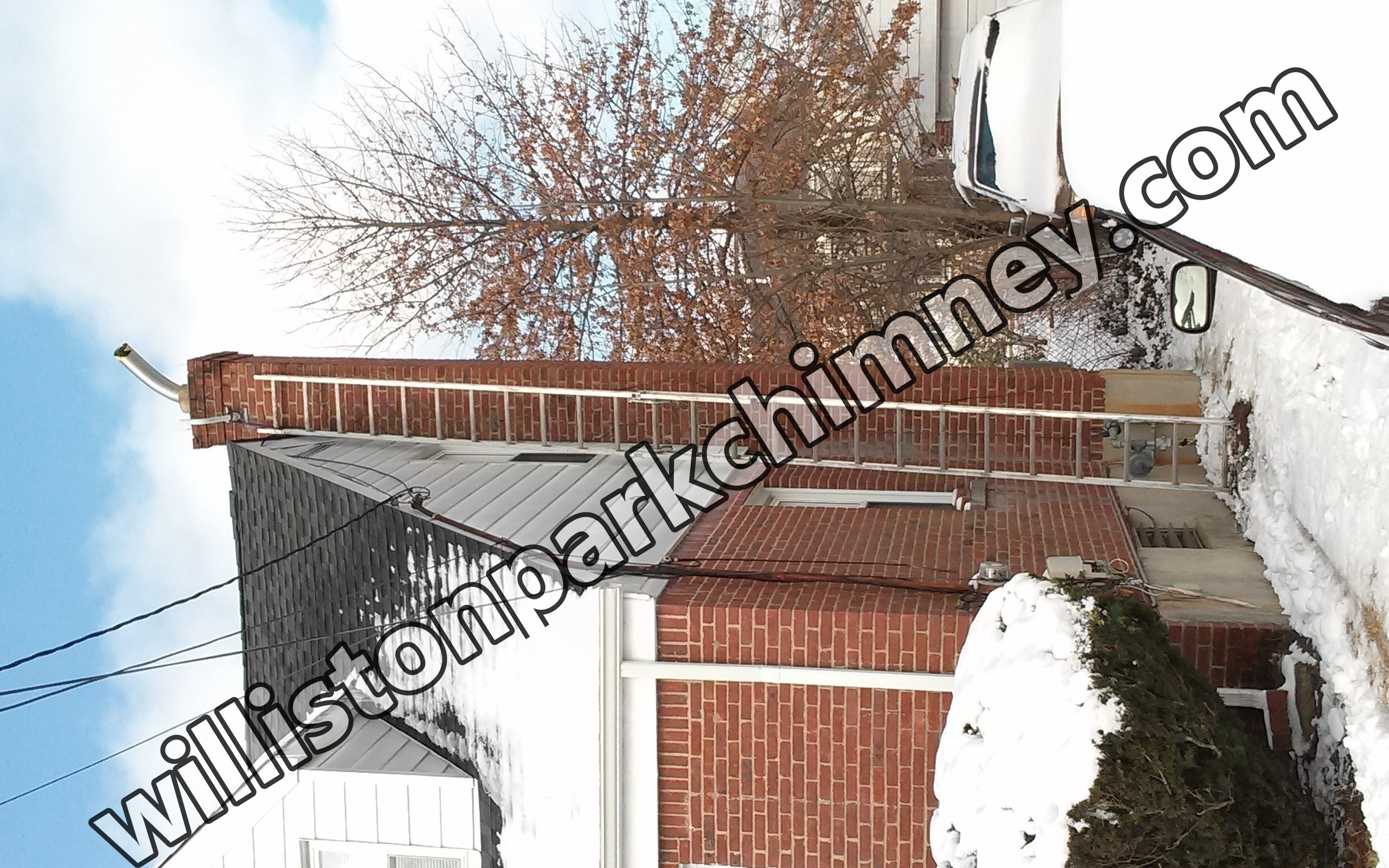 Stainless steel chimney liner installation in Williston Park, NY